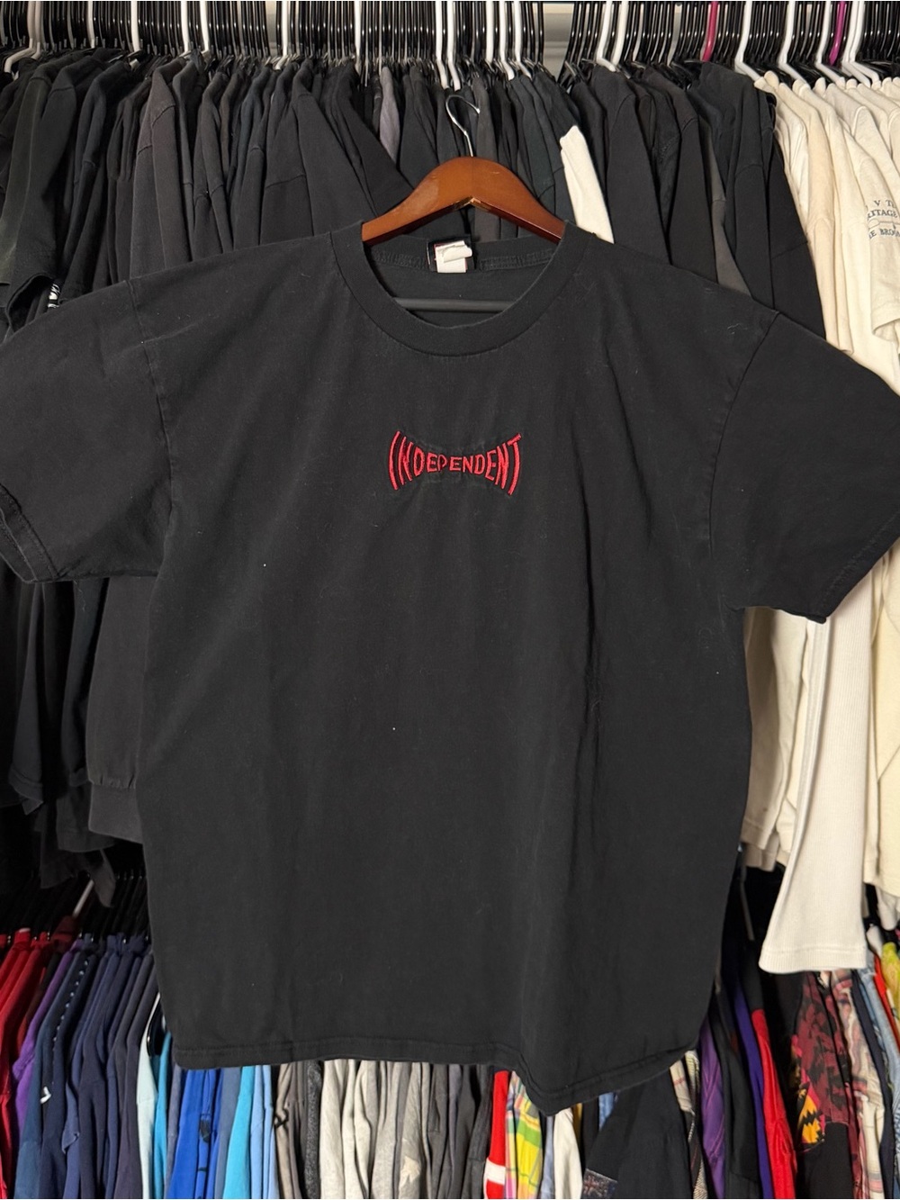 Independent Trucks Shirt Men’s XL Black Vintage Y2K Embroidered Skater 00s Retro